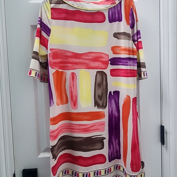 BCBGMaxAzria Multicolor Dress with Pink and Purple Accents - Picture 2 of 5